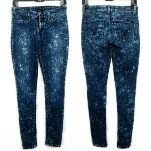 Levi's 535 Leggings Acid Washed Denim Skinny Jeans Juniors Size 7